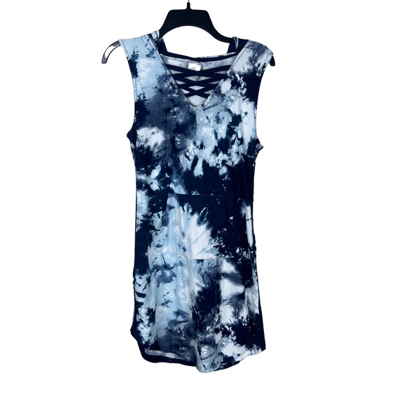No Boundaries Dresses & Skirts - No Boundaries Hoodie Tie Die Sleeveless Bodycon Dress - Size Large